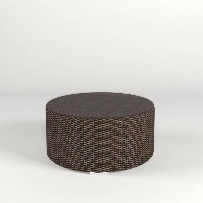 Диван модульный круглый "Малага", из искуственного ротанга,1+1, коричневый с черным