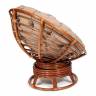 Кресло-качалка Папасан/Papasan (W 23/01 B) /с подушкой/ 115х78х104см, пекан орех, экошерсть коричневый, 1811-5 Pecan (орех)