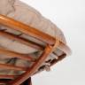 Кресло-качалка Папасан/Papasan (W 23/01 B) /с подушкой/ 115х78х104см, пекан орех, экошерсть коричневый, 1811-5 Pecan (орех)
