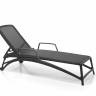 Шезлонг-лежак пластиковый Atlantico антрацит 1720-2040х700х350 мм