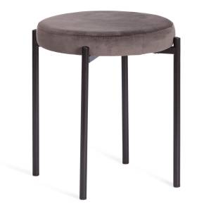 Табурет Рево/Revo (мод. 7034) ткань/металл, 44х44х47см, темно-серый бархат 14/черный темно-серый barkhat 14/черный ткань/металл