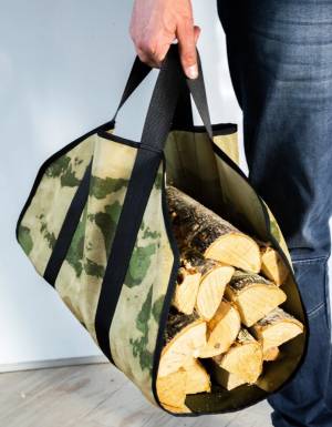 Сумка-переноска для дров "Vienna", ткань хаки