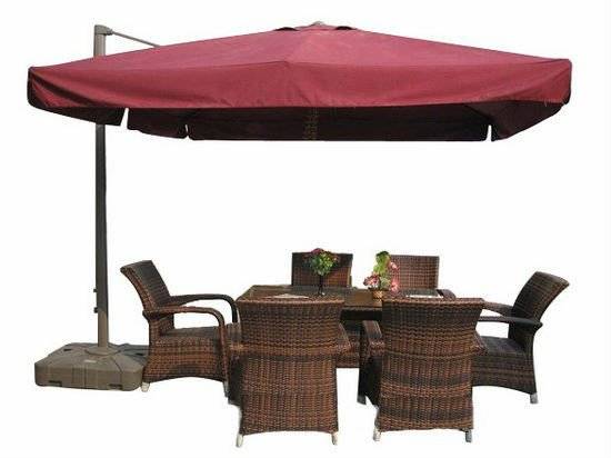 Зонт от солнца квадратный на боковой опоре 3,0 м (Бордо)