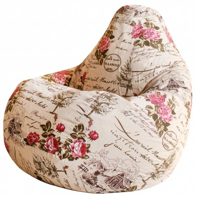 Кресло -мешок XL жаккард , разноцветный (прованс)