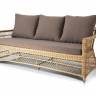 "Гранд Латте" диван трехместный из искусственного ротанга, цвет соломенный