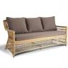 "Гранд Латте" диван трехместный из искусственного ротанга, цвет соломенный