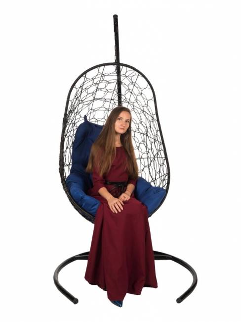 Кресло подвесное Easy синяя подушка