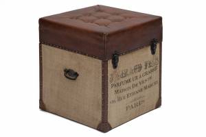 Пуф - сундук Secret de Maison Клич/Clichy (мод. M-9177) массив манго/кожа буйвола/ткань хлопок, 46х46х52см, коричневый/ткань: винтаж коричневый дерево манго/кожа буйвола/ткань хлопок Пуф - сундук Secret de Maison Клич/Clichy (мод. M-9177) массив манго/кожа буйвола/ткань хлопок, 46х46х52см, коричневый/ткань: винтаж коричневый дерево манго/кожа буйвола/ткань хлопок