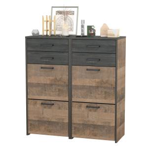 Две тумбы для обуви с двумя ящиками каждая Трувор цвет дуб гранж песочный/интра