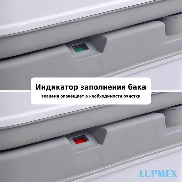 Биотуалет Lupmex, белый с серым 79002 с индикатором