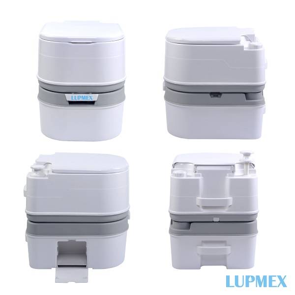 Биотуалет Lupmex, белый с серым 79002 с индикатором