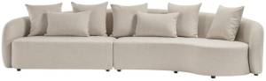 Диван модульный с подушками Cosy Modular конопляный 3600х1100х740 мм