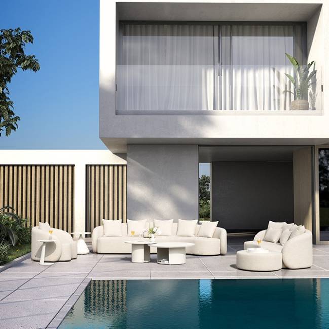 Диван модульный с подушками Cosy Modular конопляный 3600х1100х740 мм