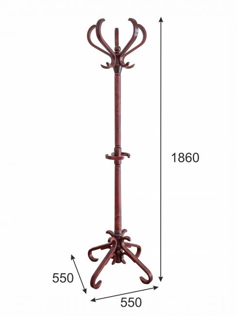 Вешалка напольная В 10Н махагон