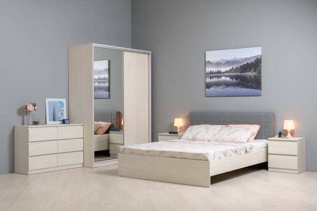 Тумба прикроватная Ника 16.02 цвет ясень анкор светлый