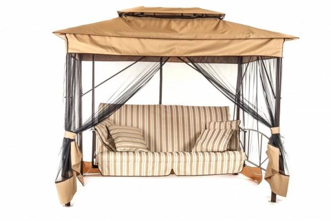 Качели садовые 4-х местные "Шатер" ткань панама