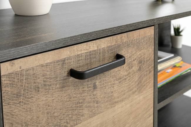 Две высоких тумбы для обуви и тумба-комод Трувор цвет дуб гранж песочный/интра