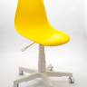 Кресло компьютерное Смузи белый/горчичный