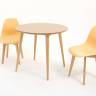 Стол Монте К 100 натур со стульями Сашш натур персик