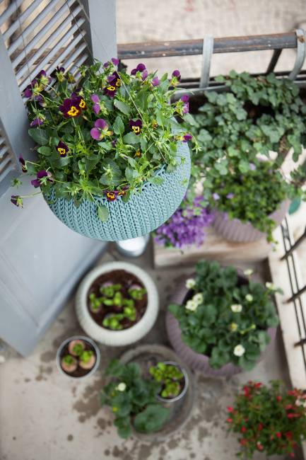 Кашпо Cozies S подвесное коричневый