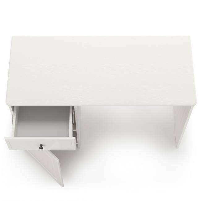 Стол письменный Роуз 12.148 цвет белый с тиснением поры дерева/ясень ваниль