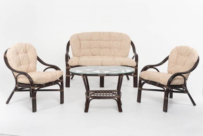 Комплект для отдыха  01/17  Рогожка   темный коньяк