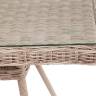 "Латте" плетеный стол из искусственного ротанга 160х90см, цвет бежевый