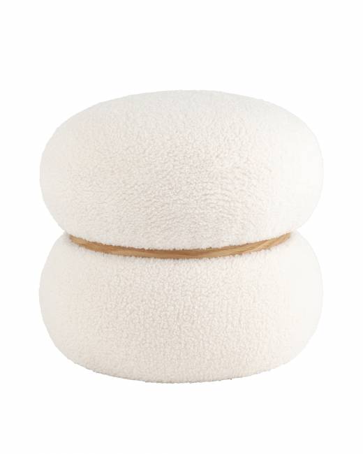 Пуф Полли S тедди белый