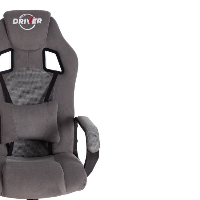 Кресло Драйвер/Driver (22) флок/ткань, серый/серый, 29/TW-12 серый/серый флок/ткань