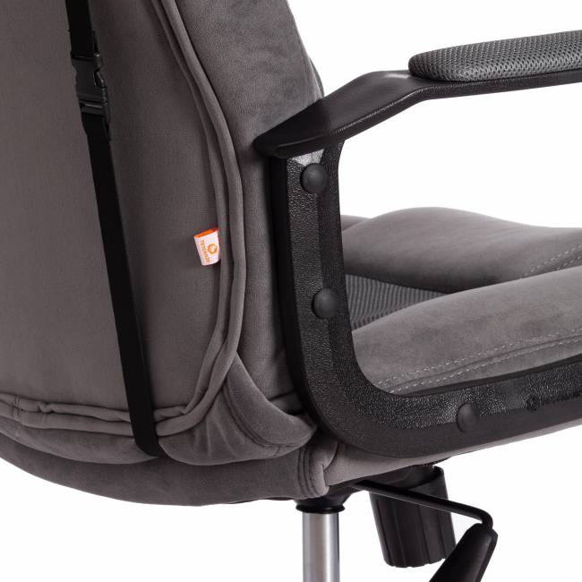 Кресло Драйвер/Driver (22) флок/ткань, серый/серый, 29/TW-12 серый/серый флок/ткань