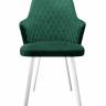 Стул DikLine 345 K13 изумруд, ножки белые