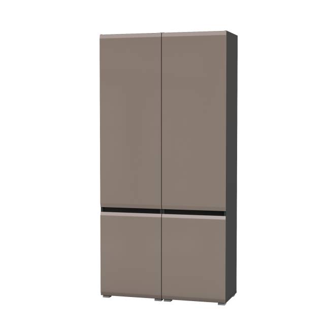 Два шкафа Сидней 13.200 цвет антрацит/МДФ веллюто капучино Два шкафа Сидней 13.200 цвет антрацит/МДФ веллюто капучино