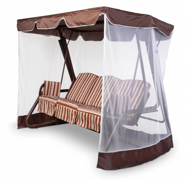Тент-крыша + москитная сетка 76-е Люкс 244х142х170, шоколад