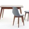 Стол Сканди 120 орех со стульями Сашш орех серый ГЛ