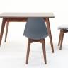 Стол Сканди 120 орех со стульями Сашш орех серый ГЛ