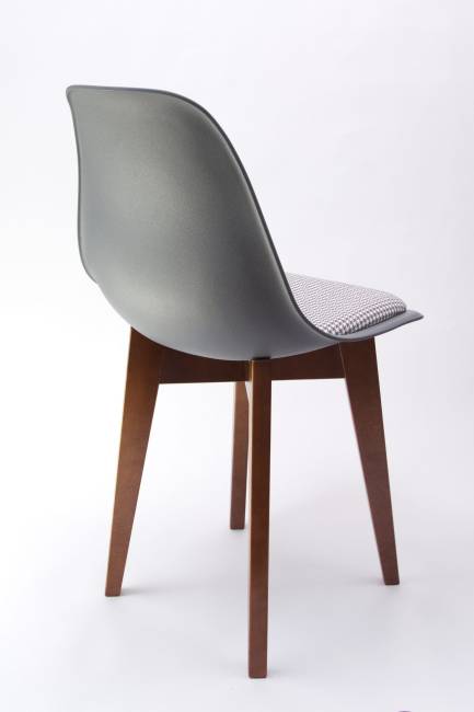 Стол Сканди 120 орех со стульями Сашш орех серый ГЛ