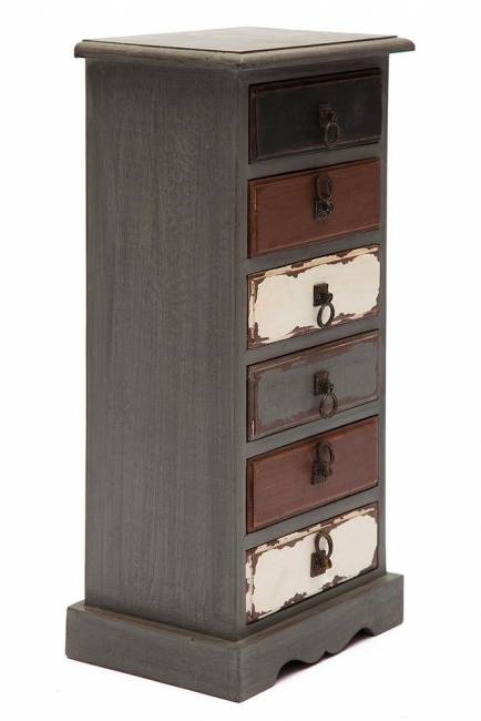 Тумба Secret de Maison Таллей/Talley (мод. M-6465) массив манго, 33х22х70, серый/коричневый/белый винтаж дерево манго