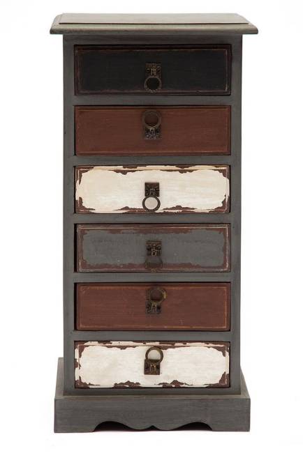 Тумба Secret de Maison Таллей/Talley (мод. M-6465) массив манго, 33х22х70, серый/коричневый/белый винтаж дерево манго