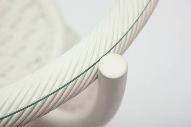 Столик кофейный Андреа/Andrea ротанг, Д60х50см, белый TCH White (белый) ротанг