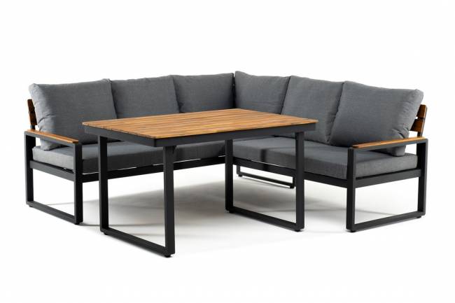 Угловой комплект из алюминия ТОПА с обеденным столом