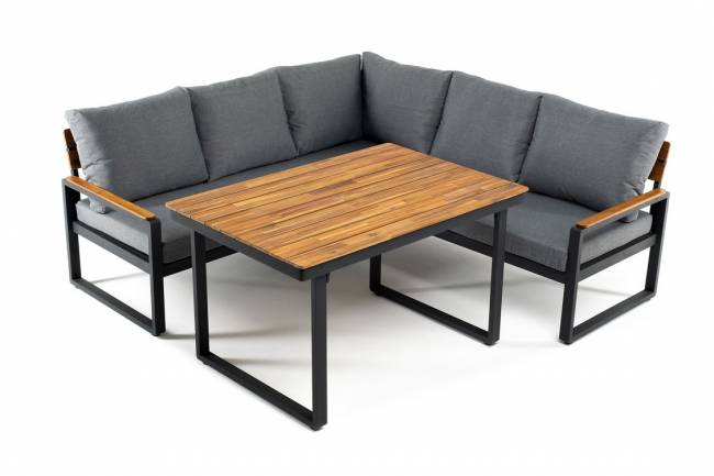 Угловой комплект из алюминия ТОПА с обеденным столом