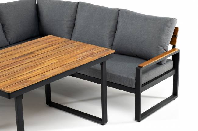 Угловой комплект из алюминия ТОПА с обеденным столом