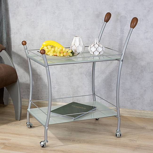 Стол сервировочный Поло металлик/ матовое