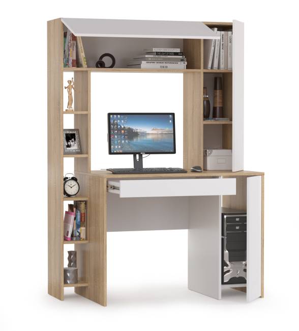 Стол компьютерный Комфорт 12.71 цвет дуб сонома/белый Стол компьютерный Комфорт 12.71 цвет дуб сонома/белый