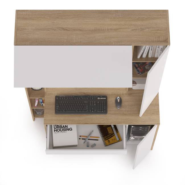 Стол компьютерный Комфорт 12.71 цвет дуб сонома/белый Стол компьютерный Комфорт 12.71 цвет дуб сонома/белый