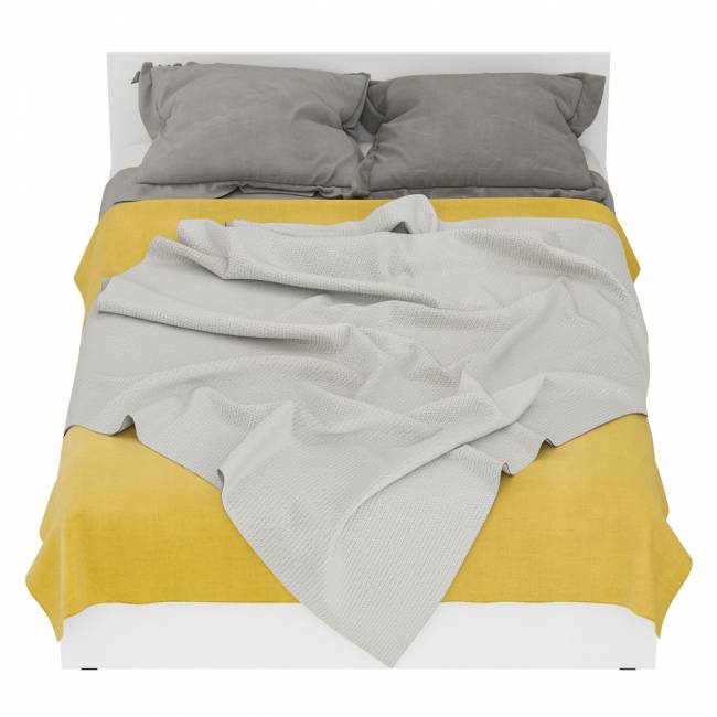 Кровать белая Стандарт 1400 цвет белый