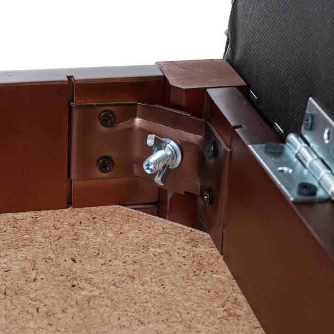 Банкетка Ретро М с ящиком средне-коричневый, ткань полоса коричн. Банкетка Ретро М с ящиком средне-коричневый, ткань полоса коричн.