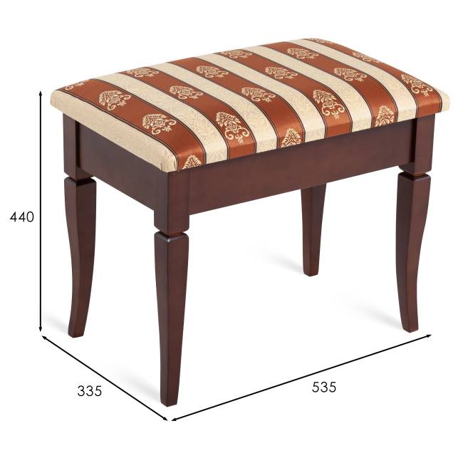 Банкетка Ретро М с ящиком средне-коричневый, ткань полоса коричн. Банкетка Ретро М с ящиком средне-коричневый, ткань полоса коричн.