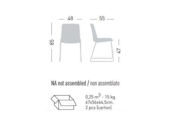 Cтул с обивкой Akami S 480х550х850 мм Cтул с обивкой Akami S 480х550х850 мм
