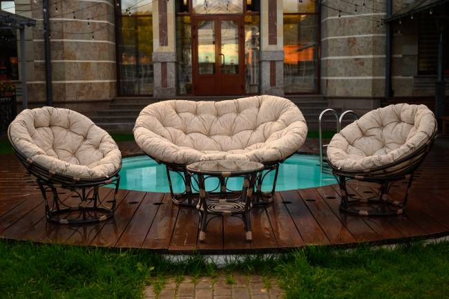 ТЕРРАСНЫЙ КОМПЛЕКТ Mamasan + Papasan + Стол (Орех) ТЕРРАСНЫЙ КОМПЛЕКТ Mamasan + Papasan + Стол (Орех)